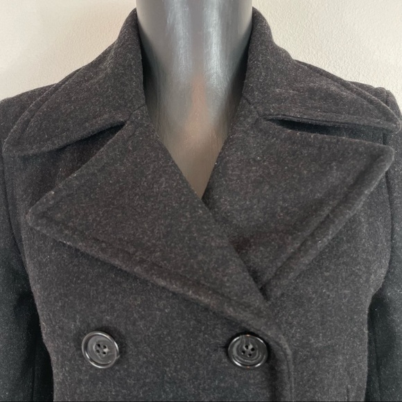 J. Crew Black Wool Blend Peacoat Jacket Size XSP - Picture 5 of 15